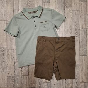 NWOT Calvin Klein Boys Polo Shorts Set - Size 4T